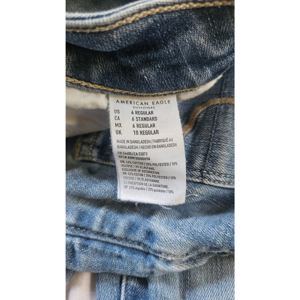 American Eagle Outfitters Women's Size 6 Regular Next Level Stretch Light Wash - Picture 7 of 8